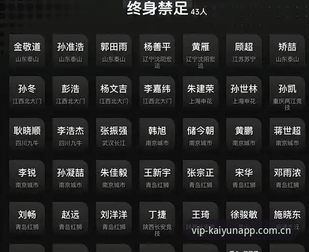 中国足球反腐风暴全面评测：开云体育官网解析第三批禁足名单深层影响